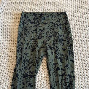 lululemon athletica Green Floral Leggings
